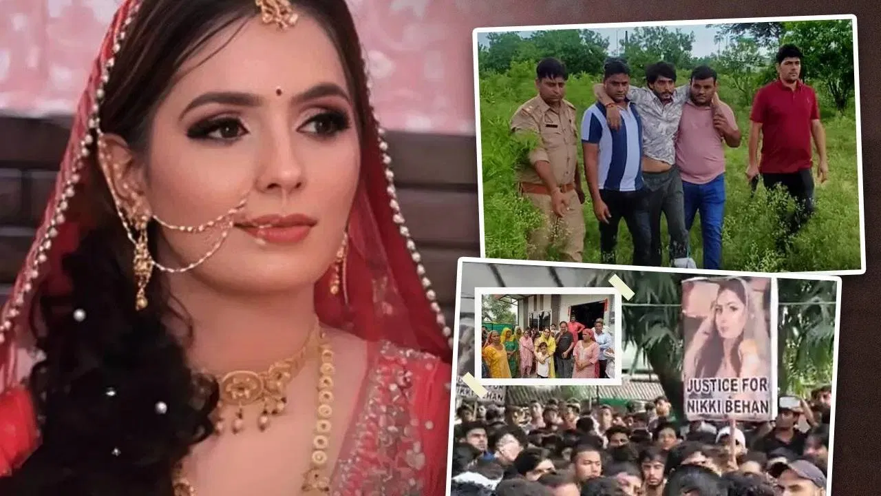 निक्की भाटी केस समझौते के बाद पंचायत में मौजूद परिवार के लोग