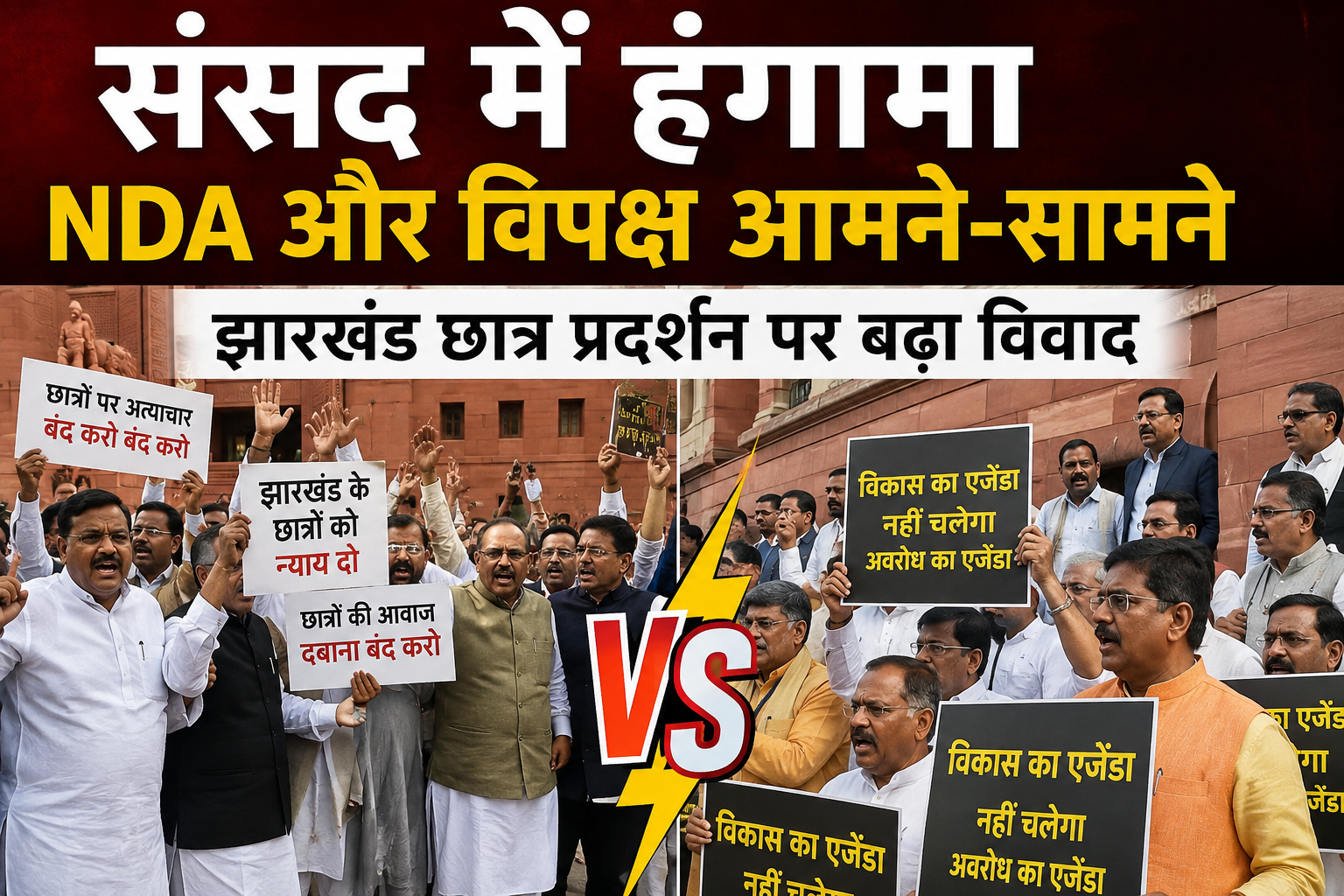 संसद में हंगामा, NDA और विपक्ष आमने-सामने